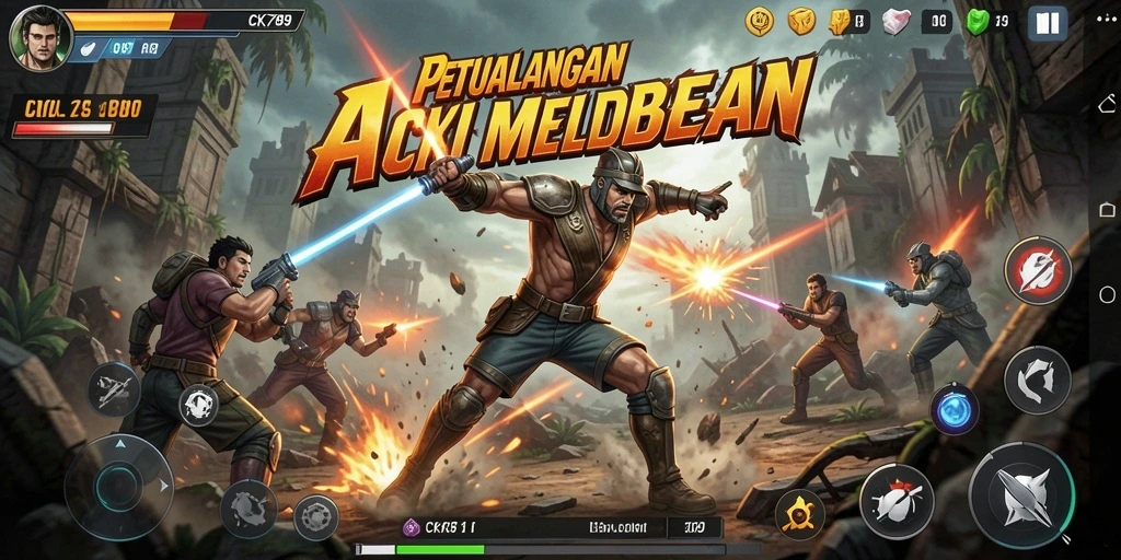 Tampilan gameplay CK789 dengan aksi yang mendebarkan.