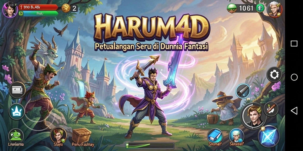 Tampilan gameplay seru dari HARUM4D yang penuh petualangan.