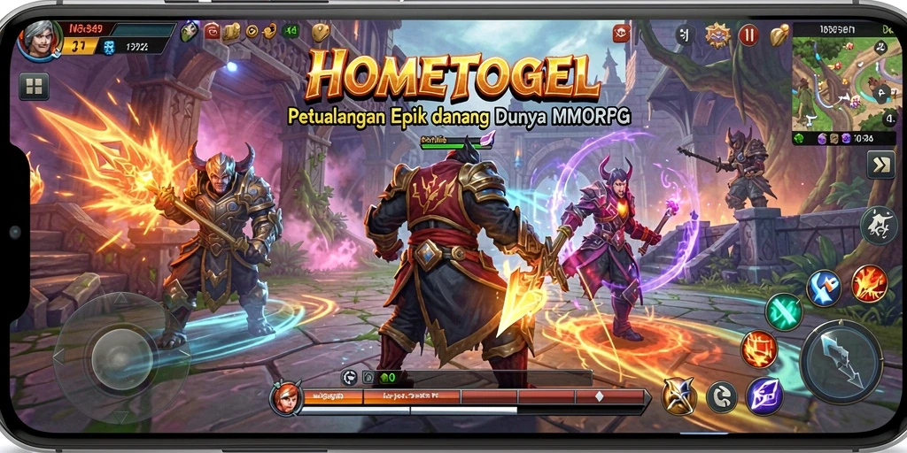Screenshot HOMETOGEL menampilkan gameplay seru dalam dunia MMORPG.