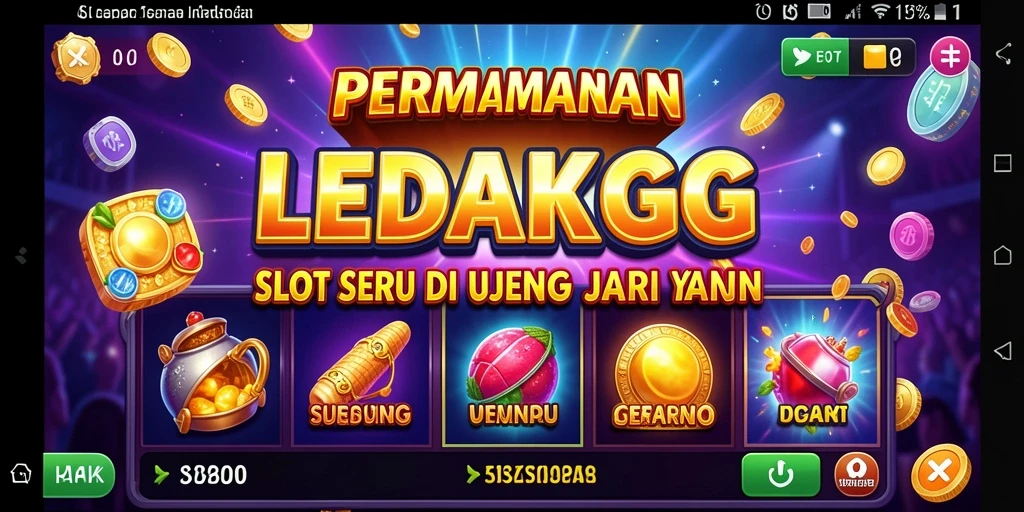 Tampilan seru gameplay LEDAKGG dengan fitur slot inovatif.