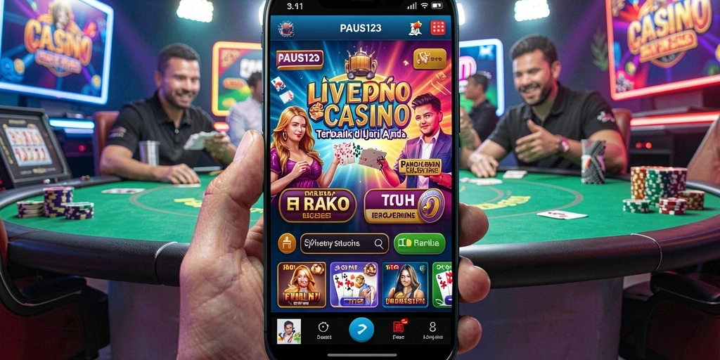 Tampilan seru gameplay Live Casino di PAUS123 dengan dealer profesional.