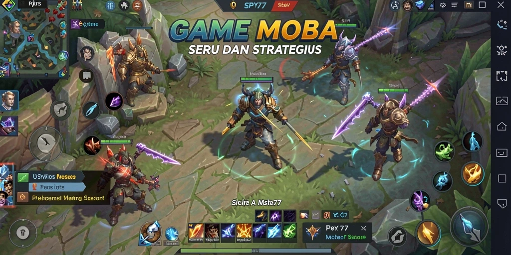 Tampilan gameplay seru dalam perang tim di SPY77.