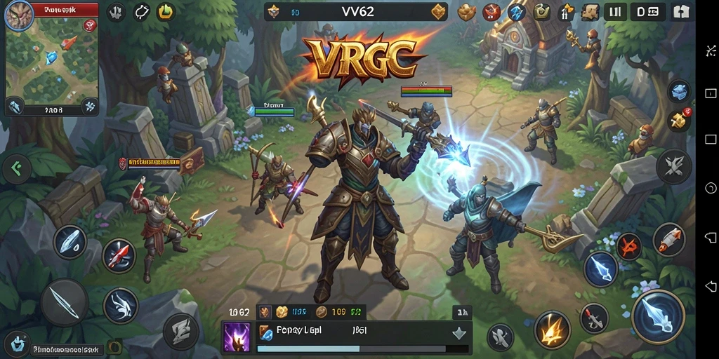 Gameplay <strong>VV62</strong> menampilkan aksi pertarungan yang mendebarkan dan pemandangan fantastis.