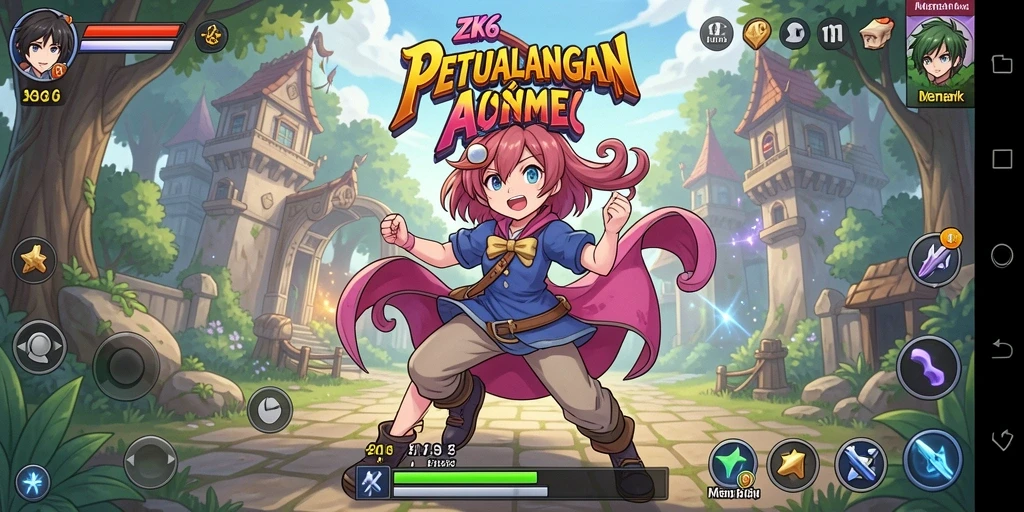 Tampilan screenshot ZK6 menampilkan aksi seru dalam game Anime.